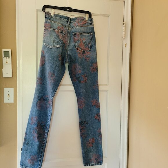 SAINT LAURENT Floral Printed Denim NWT - Picture 2 of 11